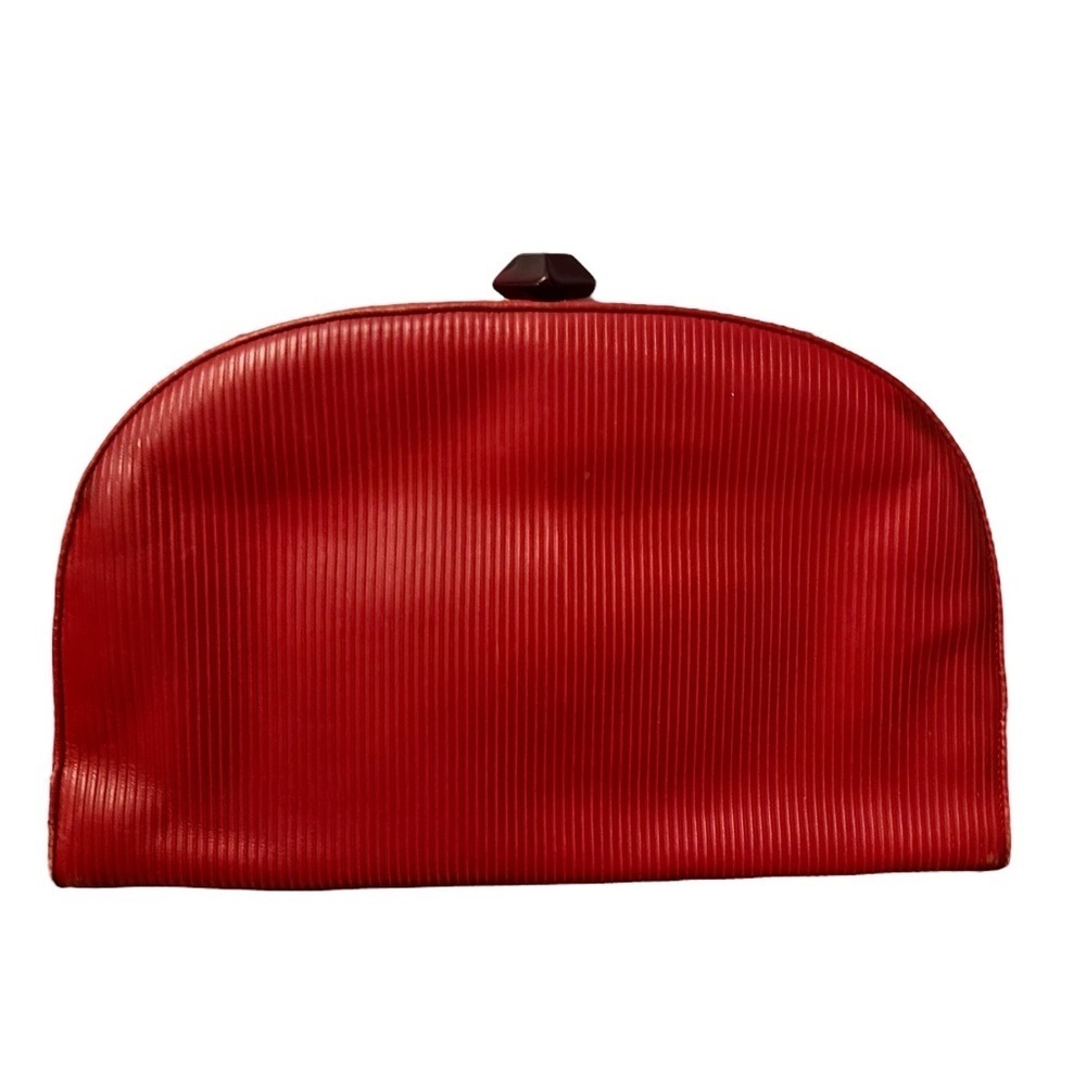 Cutest Vintage Bagheera Red Ripped Couture Clutch with dustbag